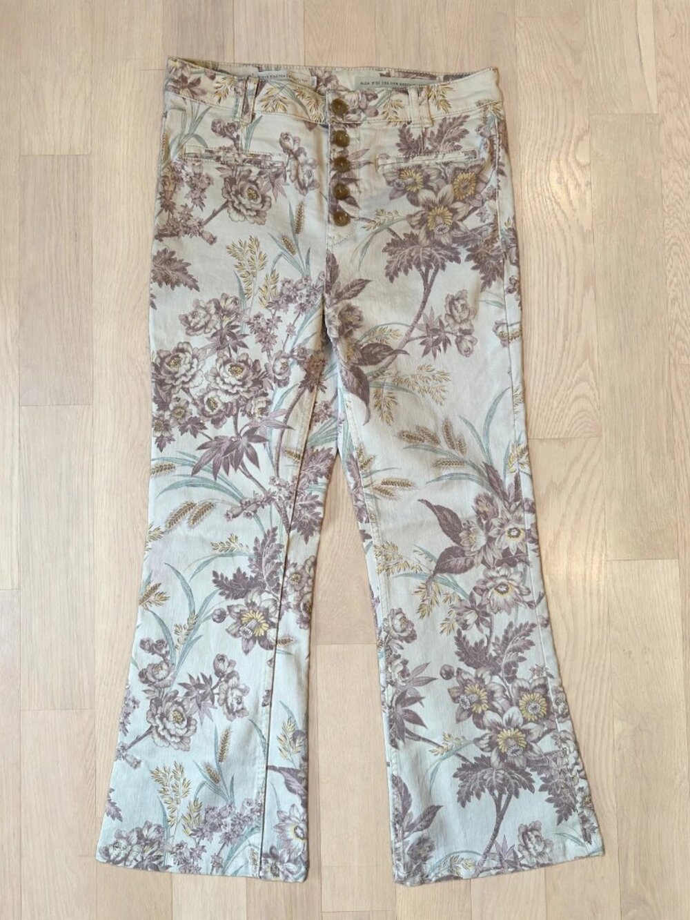 Pilcro Botanical Floral Trouser Bootcut Jeans 29